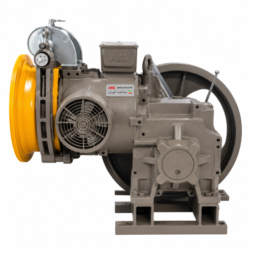 موتور گیربکس آسانسور ABB ۶.۱ (فروش فقط با لوازم مکانیک و راه اندازی)